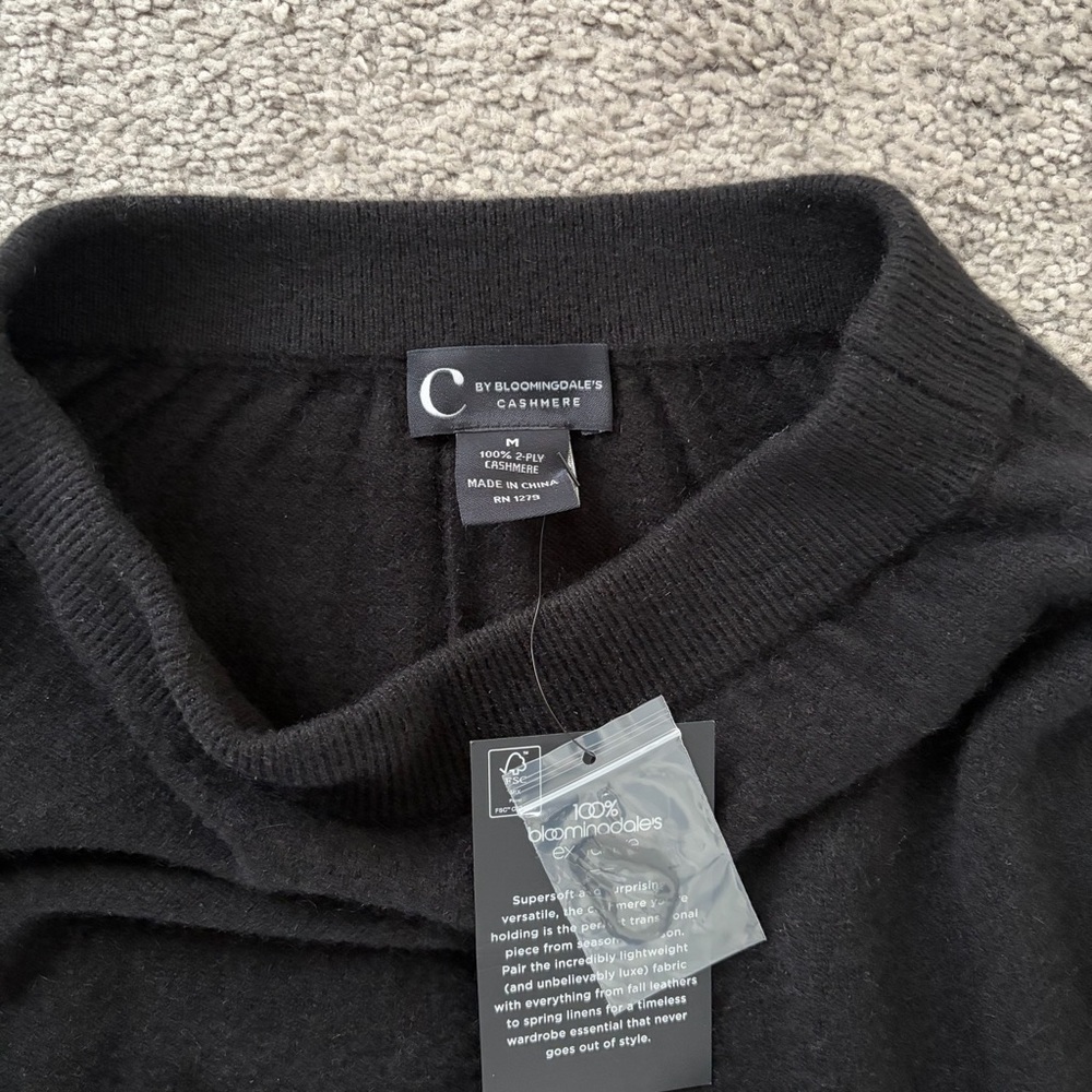 Bloomingdale's Cashmere Black Maxi Skirt - Picture 2 of 2